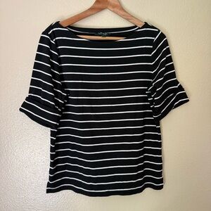 Lauren Ralph Lauren Black and White Striped Top